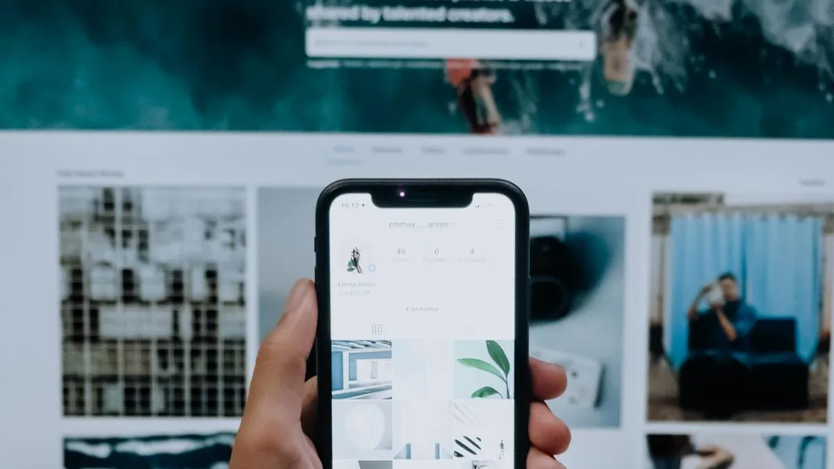 Moving company website displayed on smartphone
