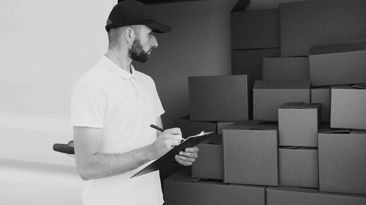 Professional mover with inventory checklist